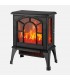 Calefactor Cerámico ABADIA Efecto Chimenea 1500W Negro