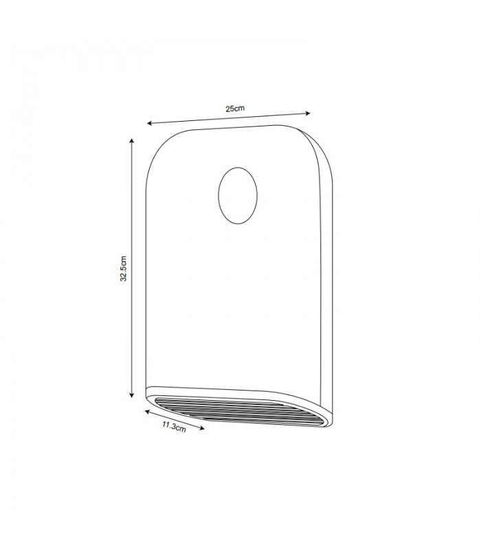 Calefactor de Pared ANDORRA 2000W Blanco/Negro