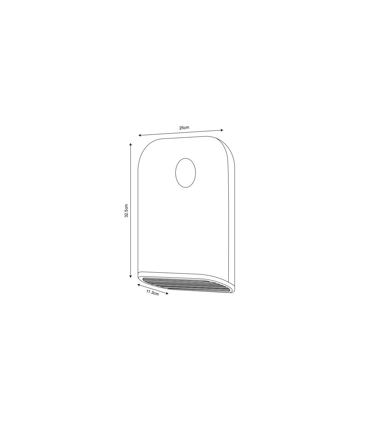 Calefactor de Pared ANDORRA 2000W Blanco/Negro