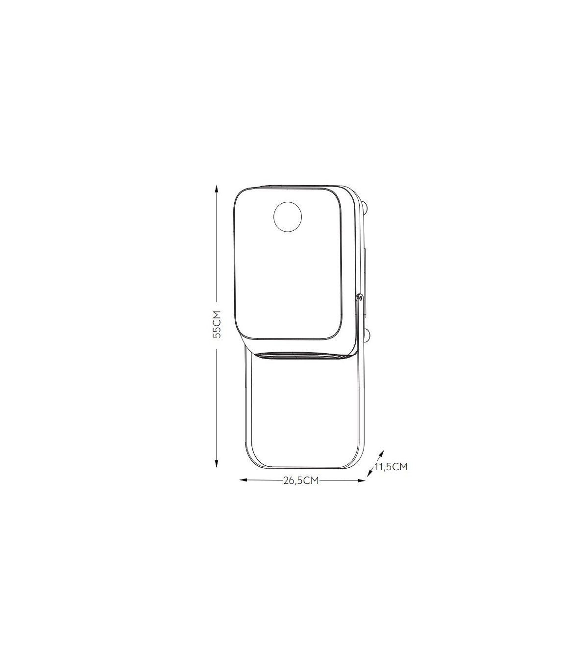 Calefactor de Pared/Toallero TOLOSA 2000W Negro/Blanco