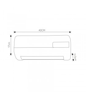Calefactor Split Pared MAJUELO 2000W Con Mando Distancia Blanco