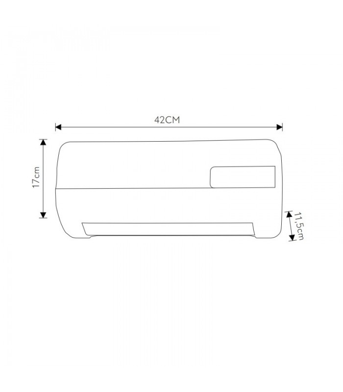 Calefactor Split Pared MAJUELO 2000W Con Mando Distancia Blanco