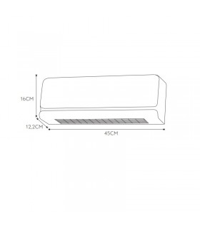 Calefactor Split Pared TAXUS 2000W Con Mando Distancia Blanco