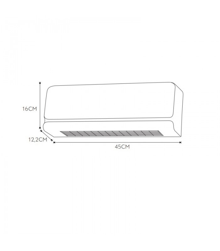Calefactor Split Pared TAXUS 2000W Con Mando Distancia Blanco