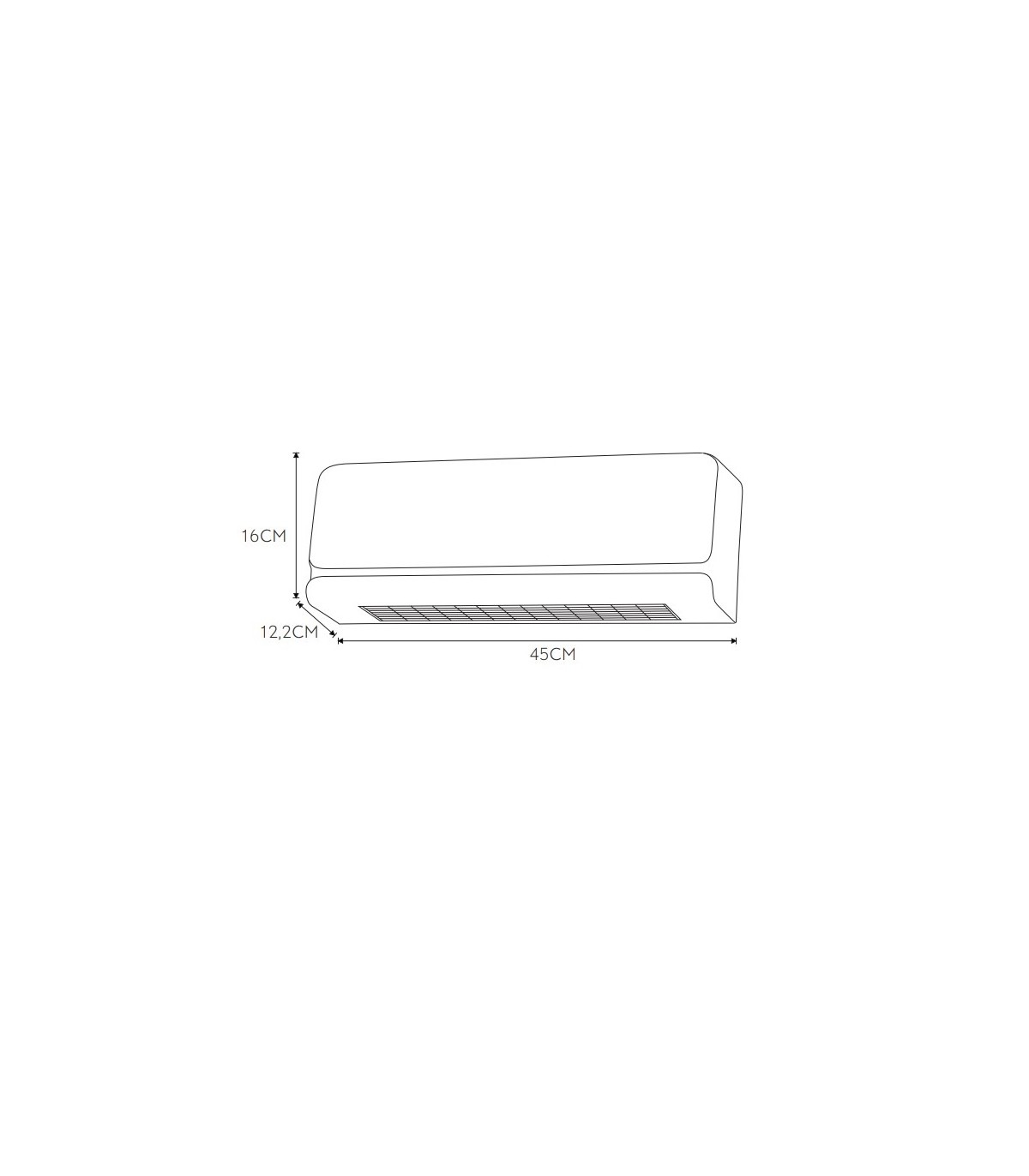 Calefactor Split Pared TAXUS 2000W Con Mando Distancia Blanco