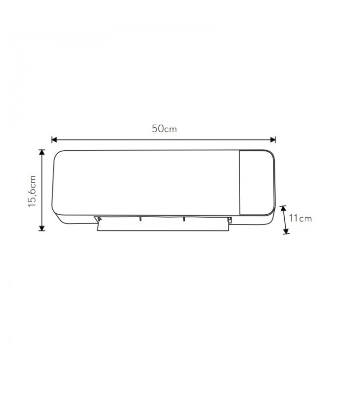 Calefactor Split Pared CARRIZO 2000W Con Mando Distancia Blanco