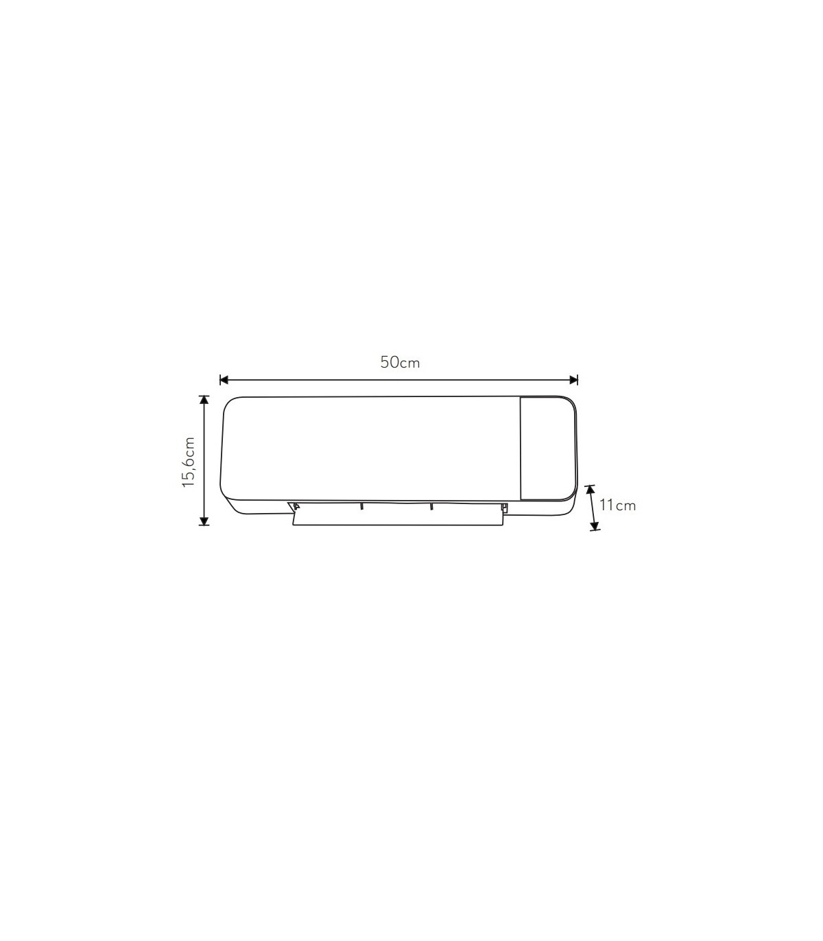 Calefactor Split Pared CARRIZO 2000W Con Mando Distancia Blanco
