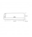 Calefactor Split Pared LENTISCO 2000W Con Mando Distancia Negro/Plata