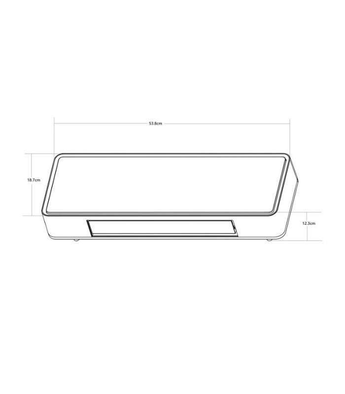 Calefactor Split Pared INVIERNO Cristal 2000W Con Mando Distancia Blanco
