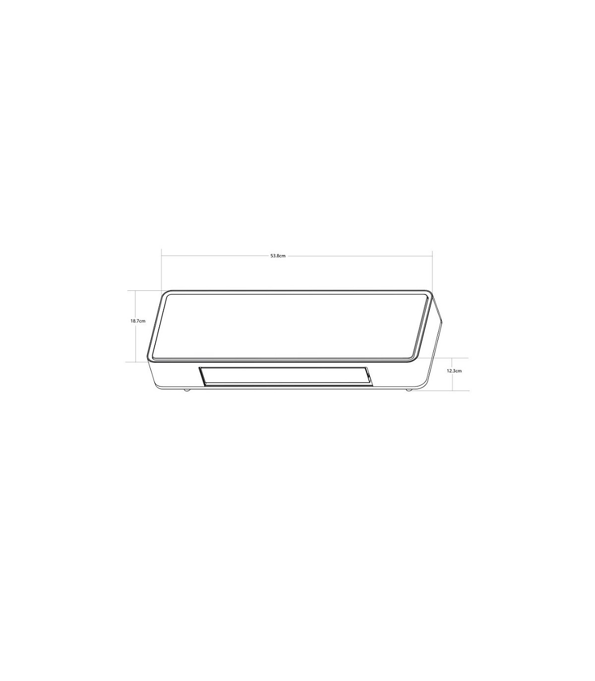 Calefactor Split Pared INVIERNO Cristal 2000W Con Mando Distancia Blanco