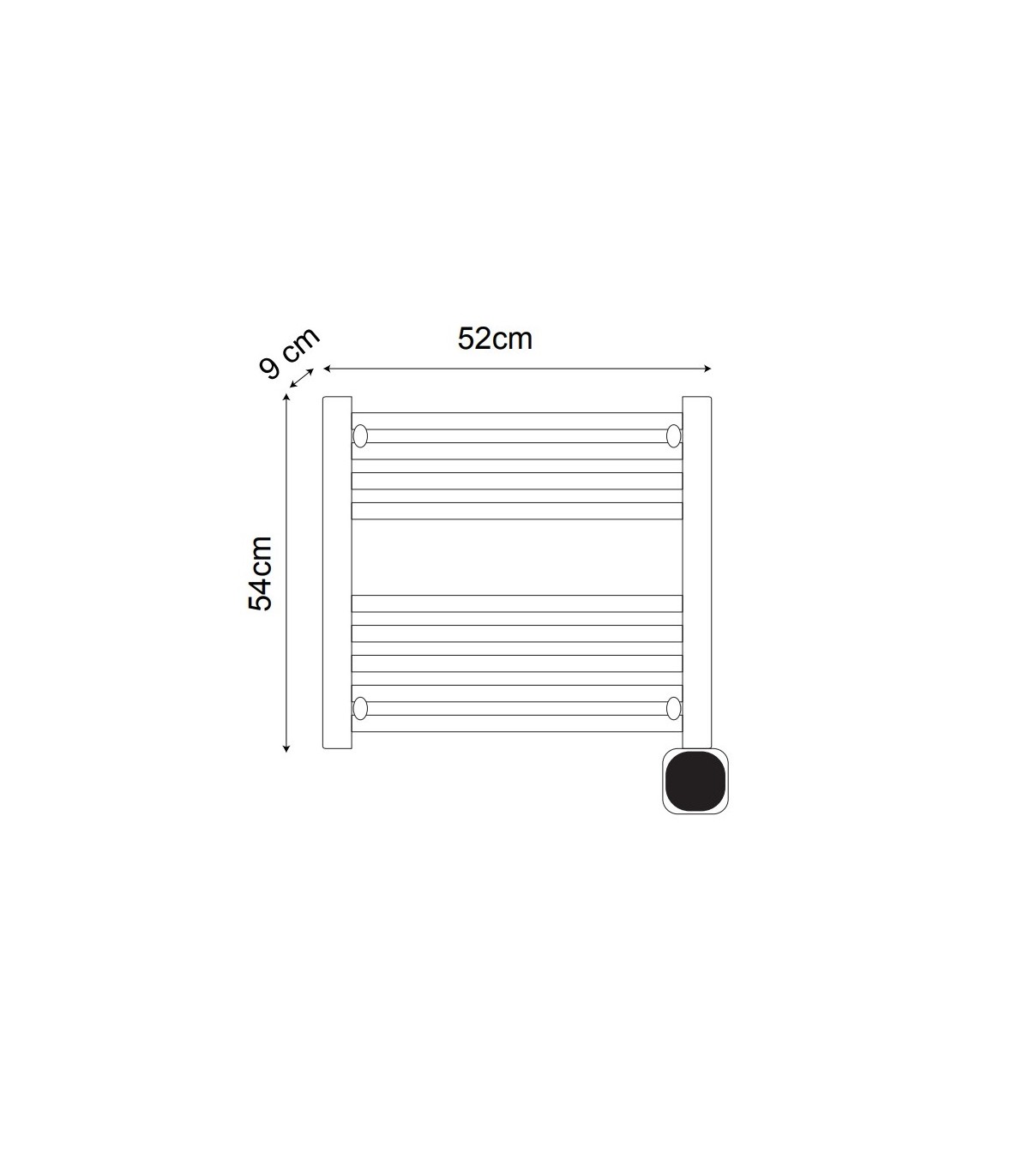 Toallero Eléctrico SCUTI 300W IP24 Blanco