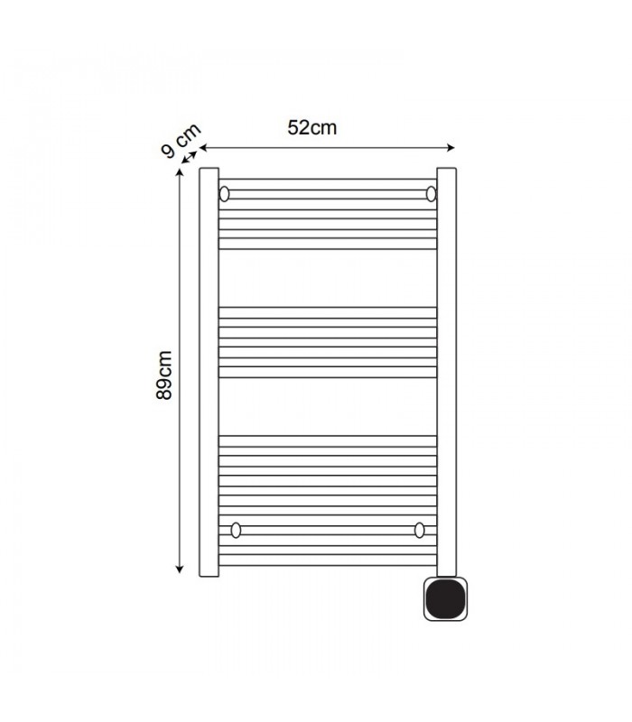 Toallero Eléctrico SCUTI 500W IP24 Negro