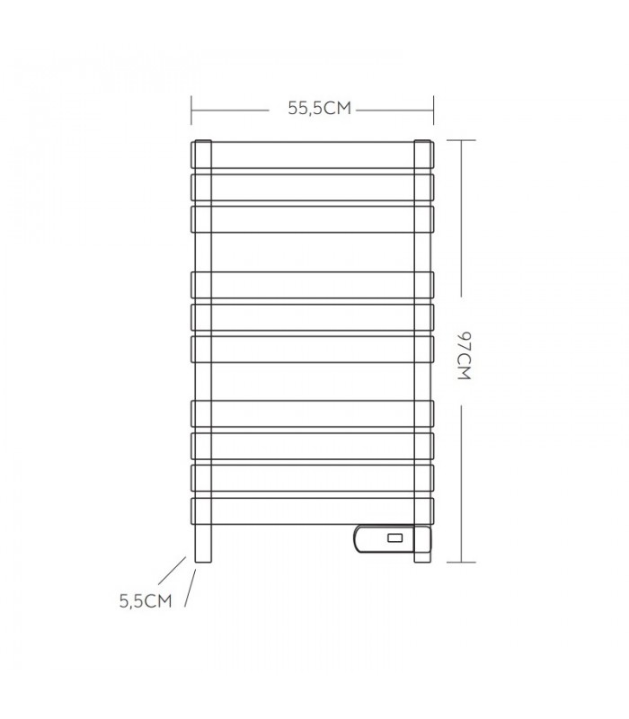 Toallero Eléctrico JALON 450W IP24 Negro