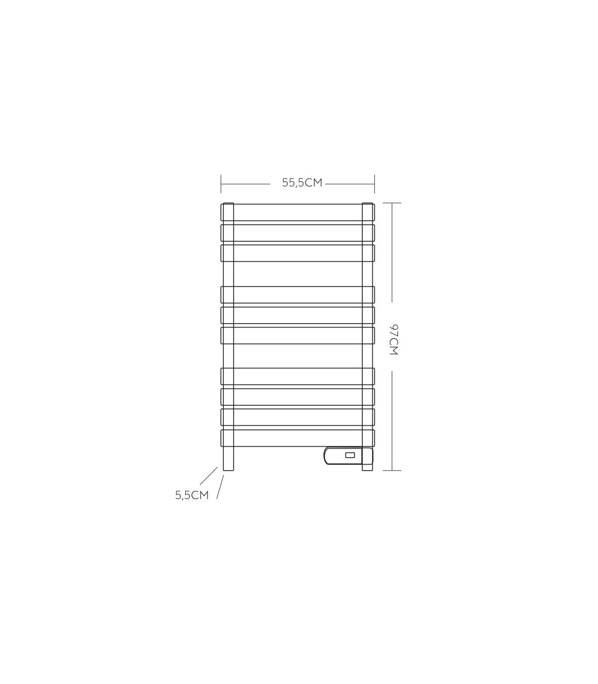 Toallero Eléctrico JALON 450W IP24 Negro