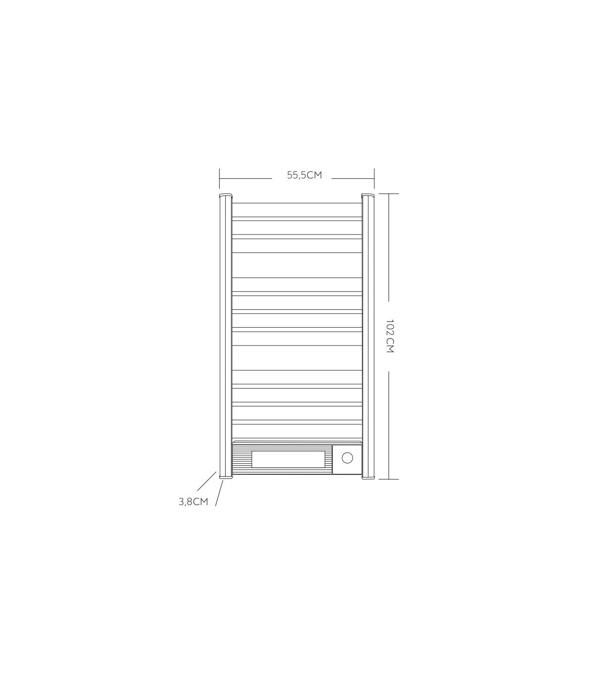 Toallero Eléctrico / Calefactor VELEZ 2000W IPX4 Negro