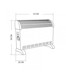 Calefactor Convector Turbo FALLA 2000W Blanco