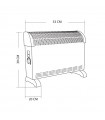 Calefactor Convector Turbo FALLA 2000W Blanco