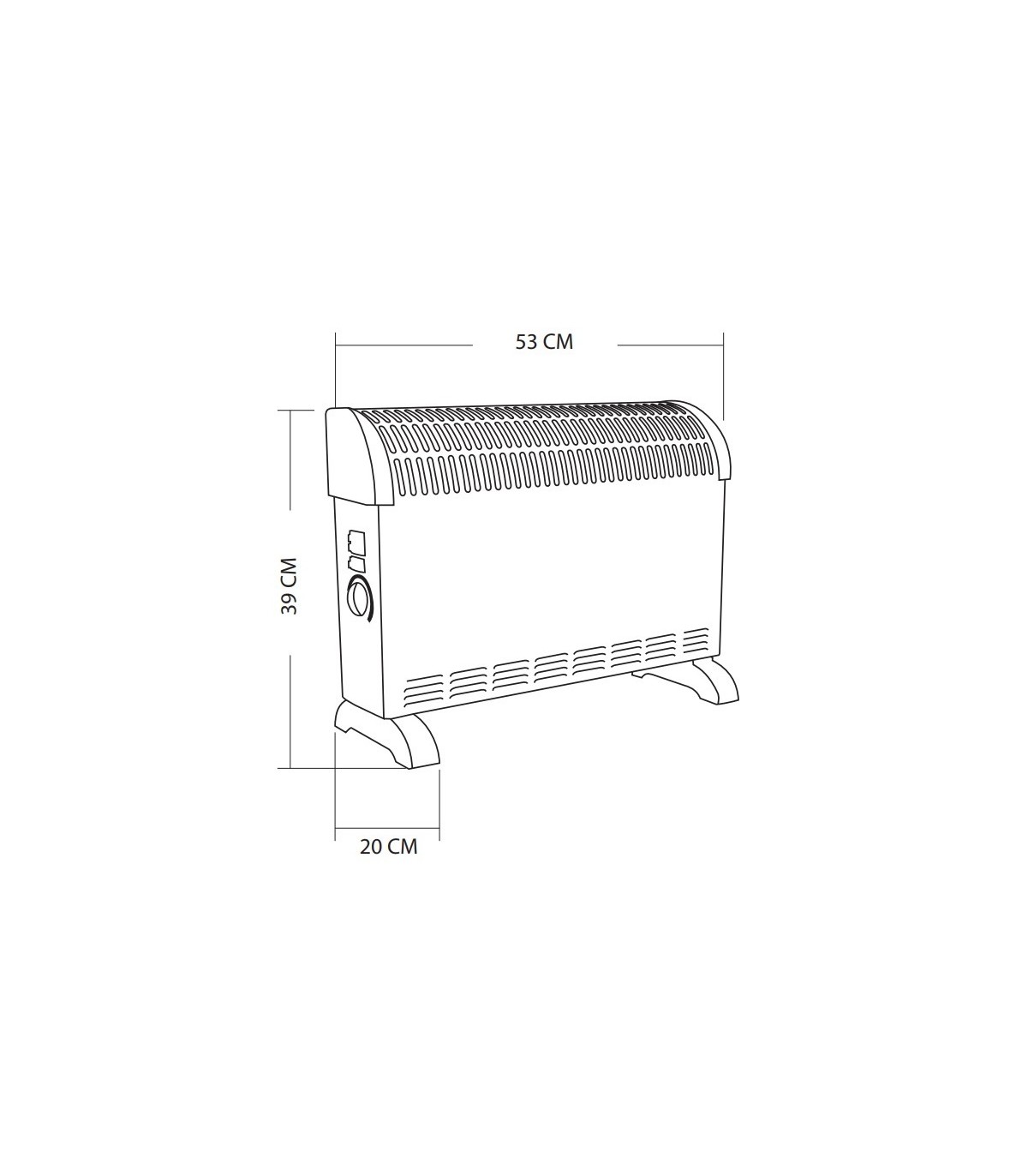 Calefactor Convector Turbo FALLA 2000W Blanco