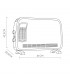 Calefactor Convector Turbo BENGALA 2000W Blanco/Gris