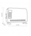 Calefactor Convector Turbo BENGALA 2000W Blanco/Gris