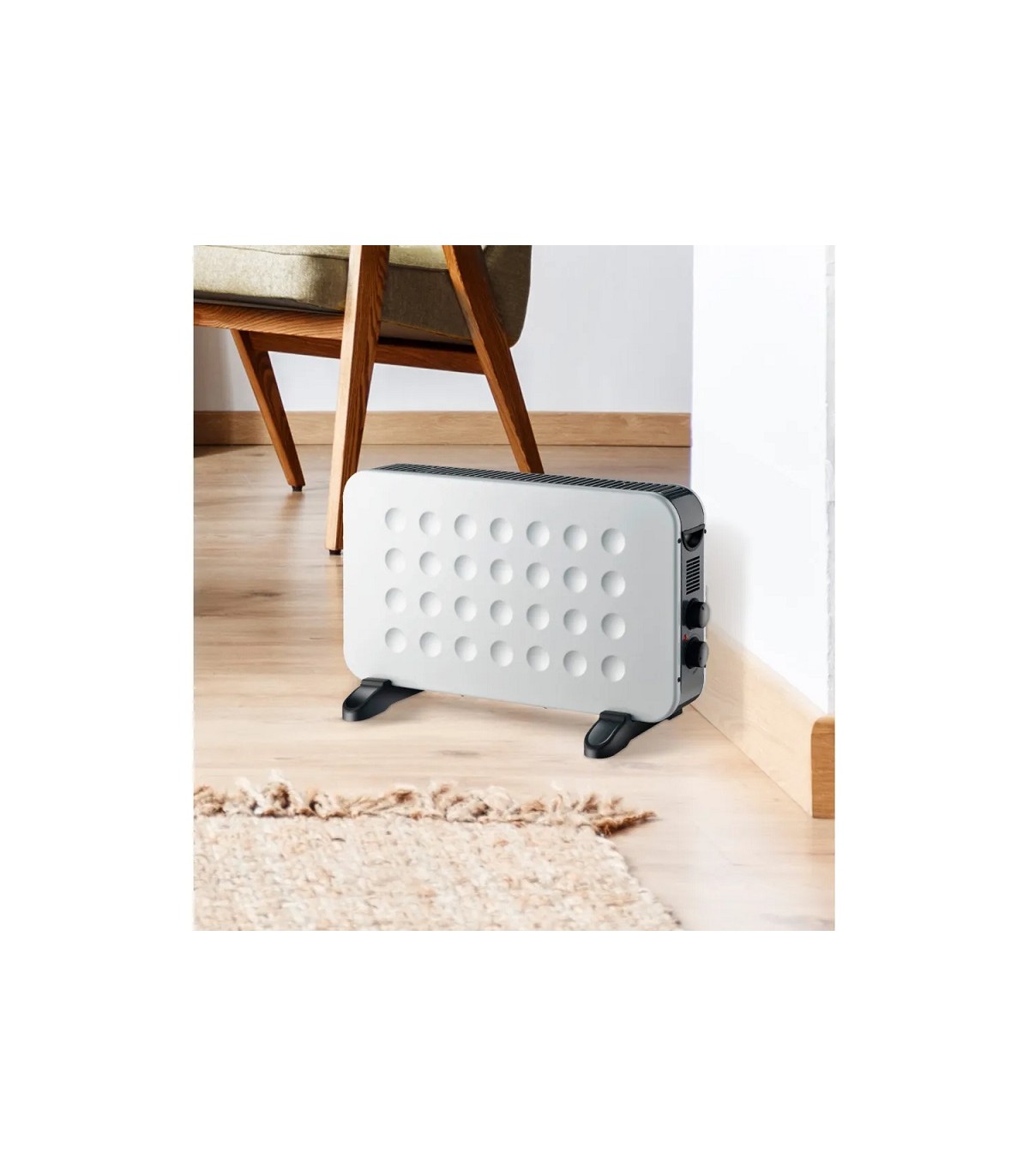 Calefactor Convector Turbo HOGAR 2000W Blanco/Negro