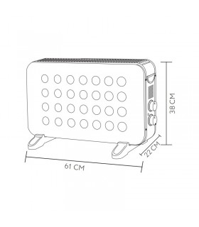 Calefactor Convector Turbo HOGAR 2000W Blanco/Negro