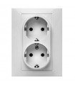 Toma corriente doble Schuko empotrar 16A 250V