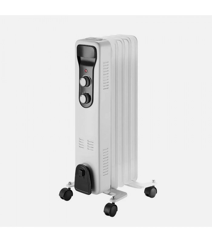 Radiador de Aceite BRASILIA 1000W Blanco/Negro 5 Elementos