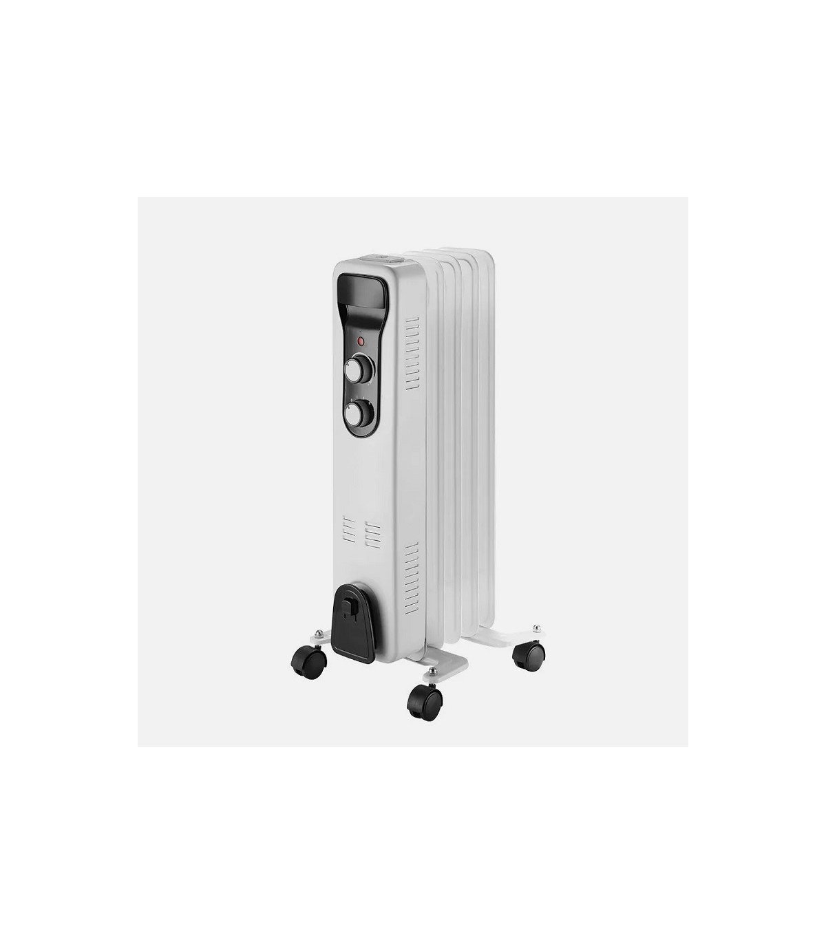 Radiador de Aceite BRASILIA 1000W Blanco/Negro 5 Elementos