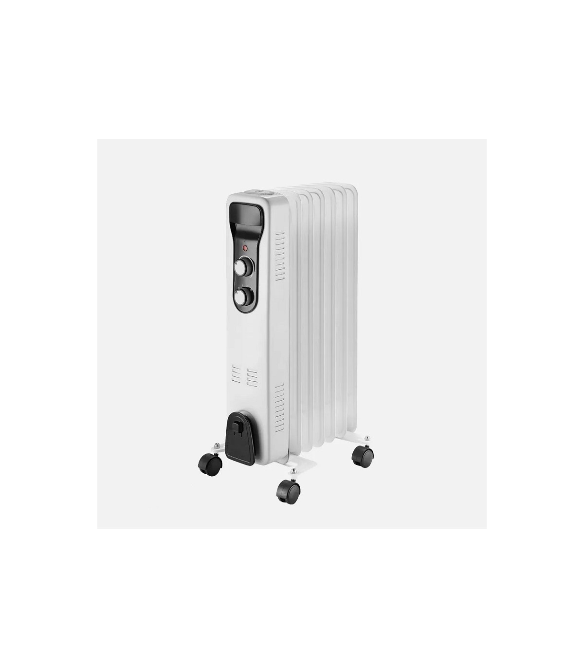 Radiador de Aceite BRASILIA 1500W Blanco/Negro 7 Elementos