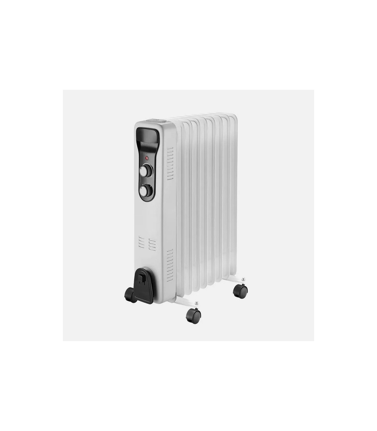 Radiador de Aceite BRASILIA 2000W Blanco/Negro 9 Elementos