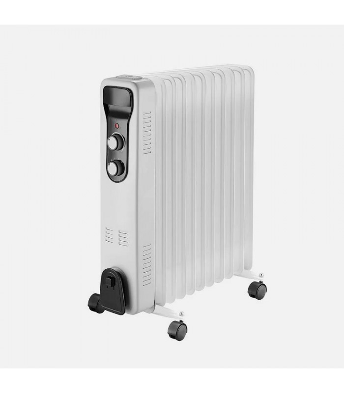 Radiador de Aceite BRASILIA 2500W Blanco/Negro 11 Elementos