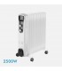 Radiador de Aceite BRASILIA 2500W Blanco/Negro 11 Elementos