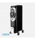 Radiador de Aceite CONFORT 1500W Negro/Plata 7 Elementos