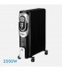 Radiador de Aceite CONFORT 2500W Negro/Plata 11 Elementos