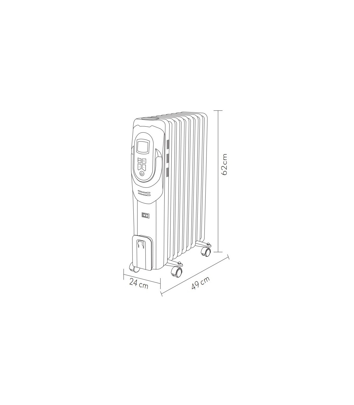 Radiador de Aceite CONFORT 2500W Negro/Plata 11 Elementos