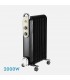 Radiador de Aceite AMARANTUS 2000W Negro/Beis 9 Elementos