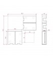 Ficha en forma de L para unir tiras de LED 10mm
