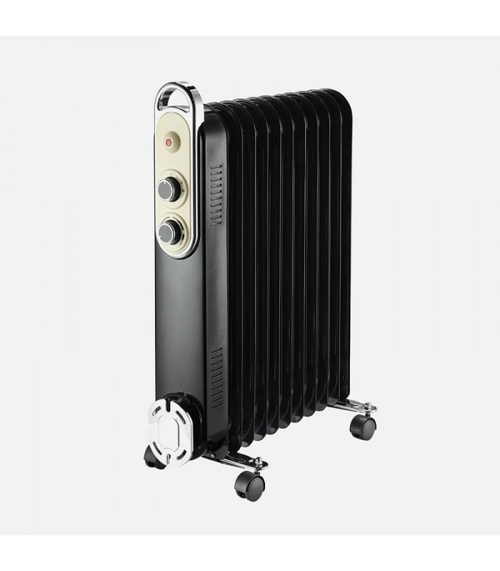 Radiador de Aceite AMARANTUS 2500W Negro/Beis 11 Elementos