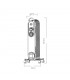 Radiador de Aceite AMARANTUS 2500W Negro/Beis 11 Elementos