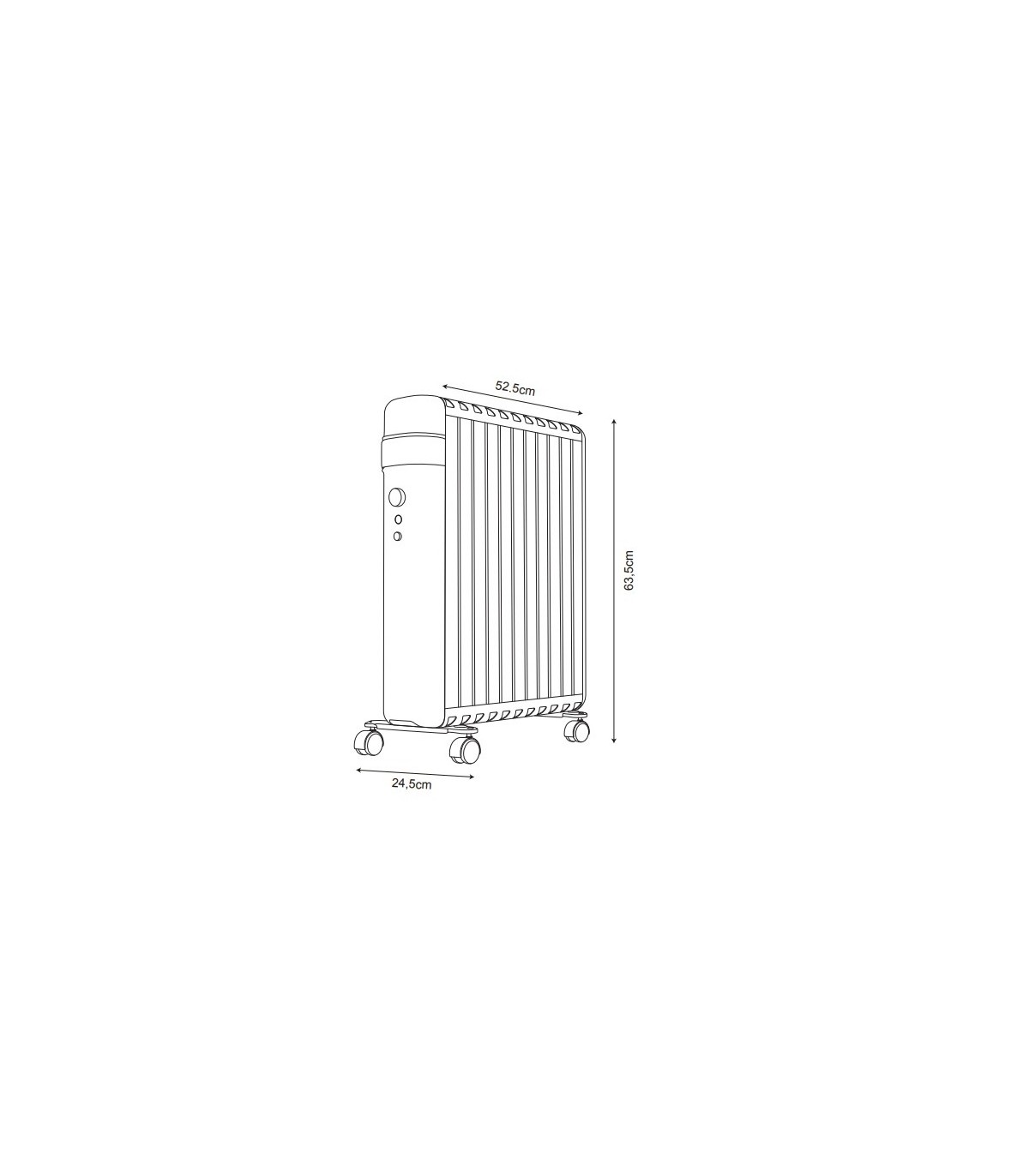 Radiador de Aceite POLONIA 2500W Negro 11 Elementos