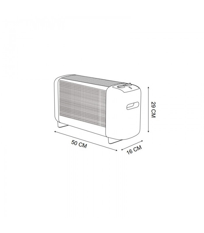 Radiador de Mica PINSAPO 1000W Blanco