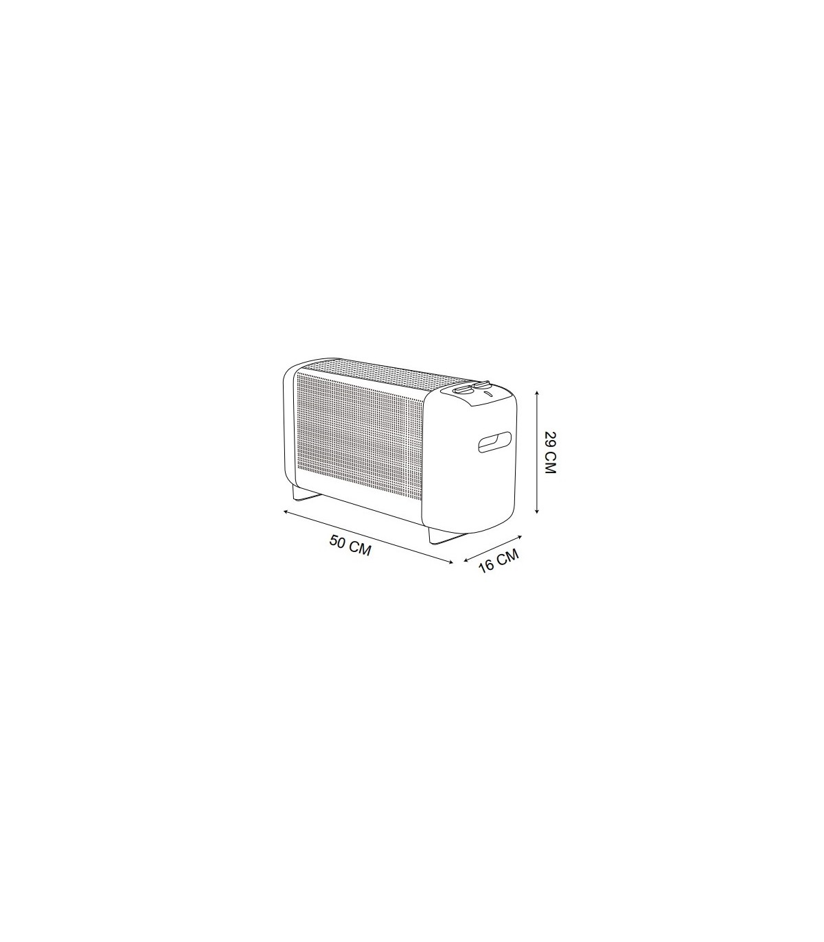 Radiador de Mica PINSAPO 1000W Blanco