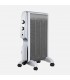 Radiador de Mica ABRIGO 1500W Blanco/Plata