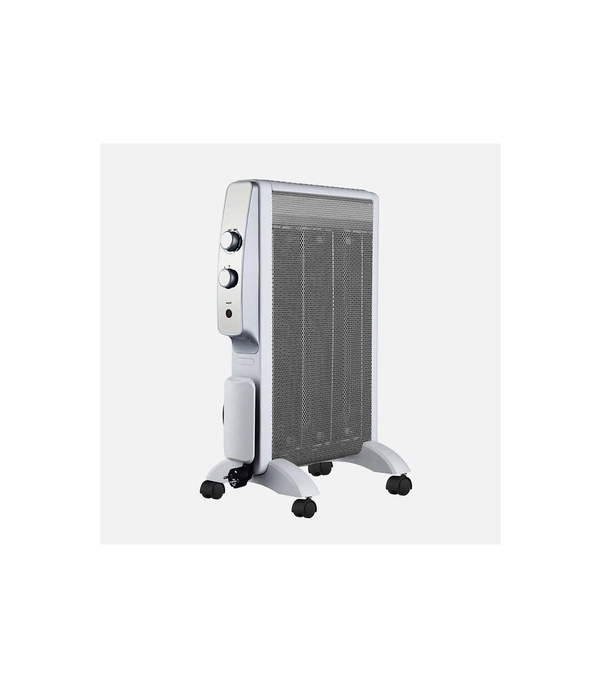 Radiador de Mica ABRIGO 1500W Blanco/Plata