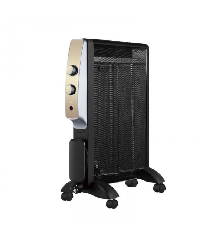 Radiador de Mica ABRIGO 1500W Negro/Oro