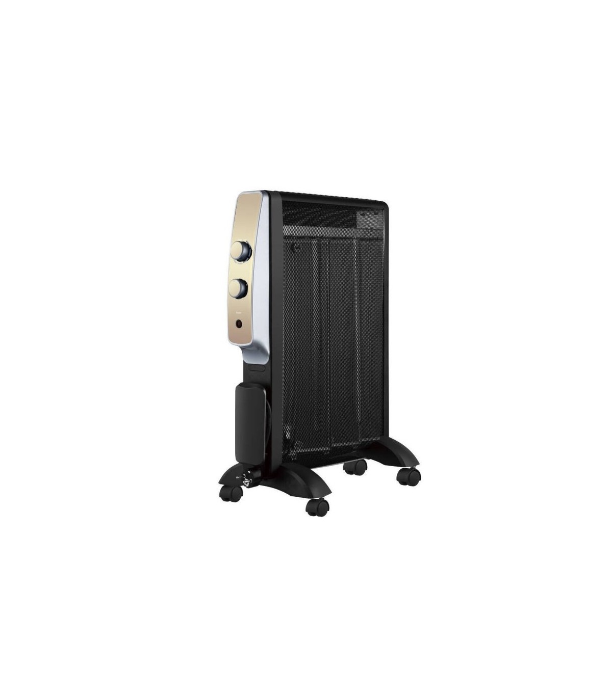 Radiador de Mica ABRIGO 1500W Negro/Oro