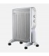 Radiador de Mica ABRIGO 2000W Blanco/Plata