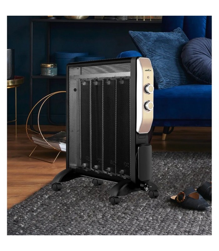 Radiador de Mica ABRIGO 2000W Negro/Oro