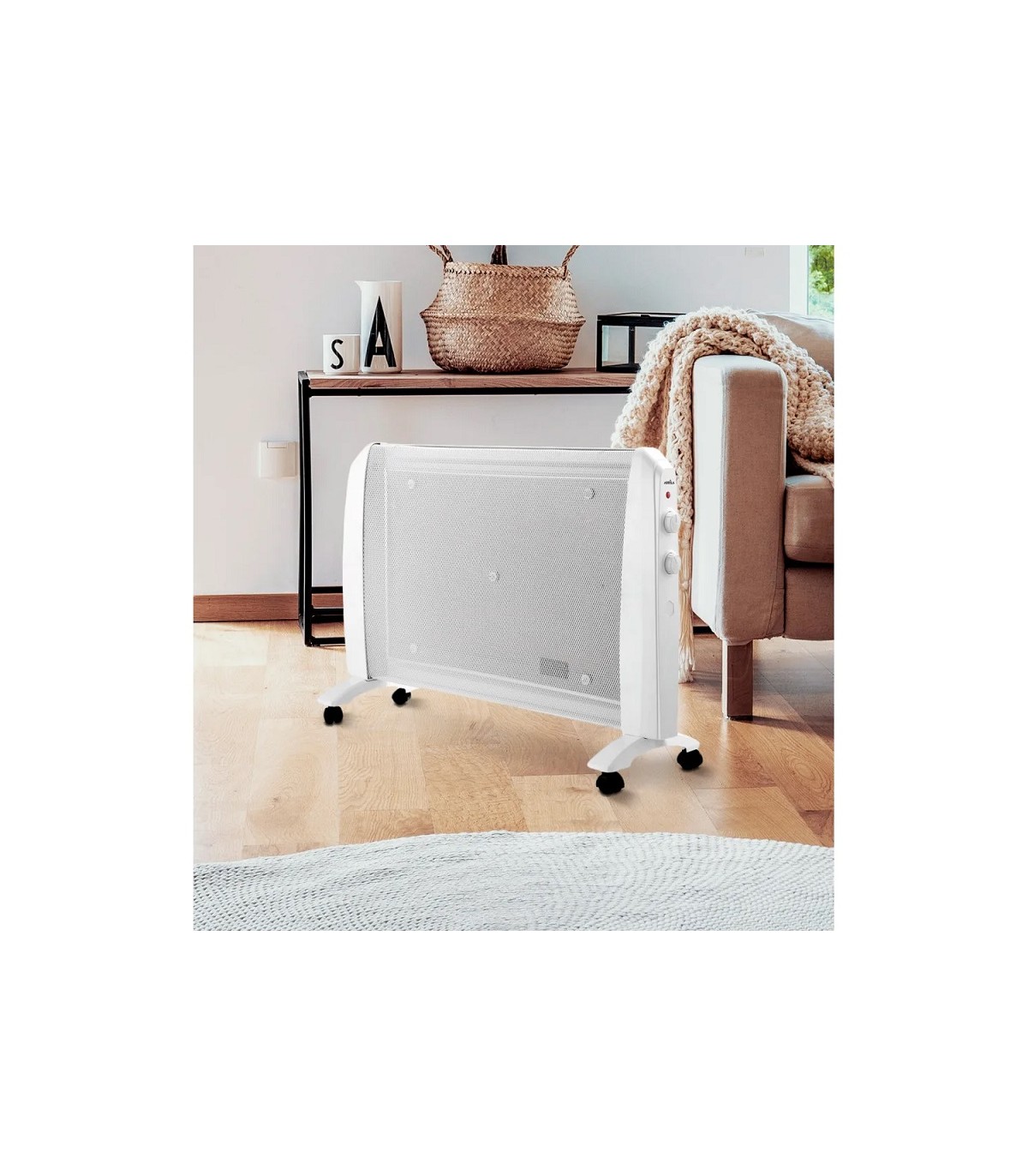 Radiador de Mica ABRIGO Horizontal 2000W Blanco
